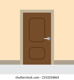 wooden door vector for website symbol icon presentation