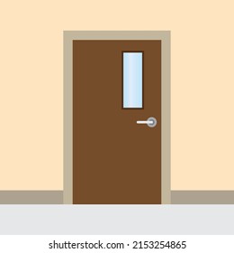 wooden door vector for website symbol icon presentation