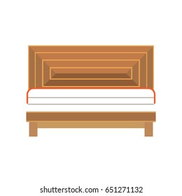 Wooden double bed vectors