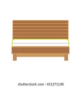 Wooden double bed vectors