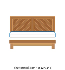 Wooden double bed vectors