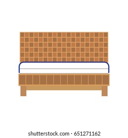 Wooden double bed vectors