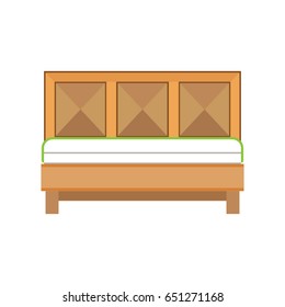 Wooden double bed vectors