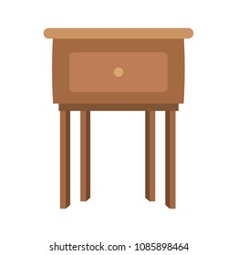 wooden drawer isolated