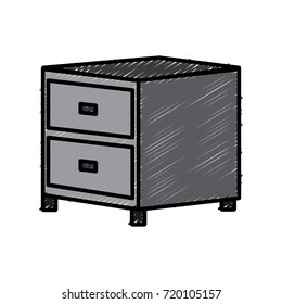 Wooden drawer isolated