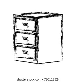 Wooden drawer isolated