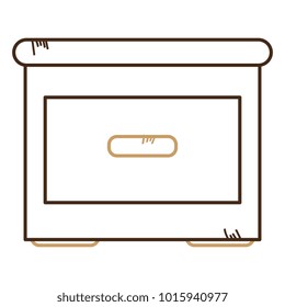 wooden drawer isolated icon
