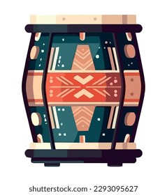 wooden drum kit modern over white