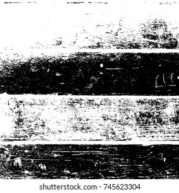 Wooden dry planks distressed overlay texture with knot. Grunge old wood black cover template. Weathered rural grainy timber backdrop. Aged dried board creative element. EPS10 vector.
