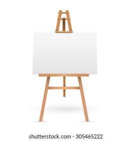 Art Stand With Blank Canvas Royalty Free SVG, Cliparts, Vectors