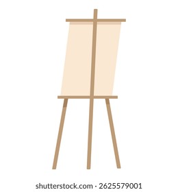 Wooden easel with blank canvas standing in an art studio, waiting for the artist to create a masterpiece