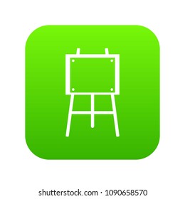 Wooden easel icon digital green for any design isolated on white vector illustration