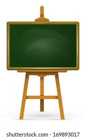 Wooden easel with school board