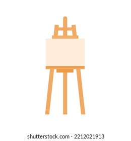 Plantilla de caballete de madera de una mesa y un papel blanco de color,Lienzo en blanco sobre un caballete de pintura,papel blanco