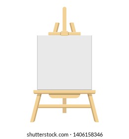 Wooden easel vector design illustration isolated on white background