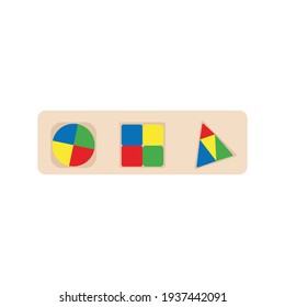 Wooden educational toy for kids. Fractions.Montessori system for early childhood development. Vivid elements that will help develop fine motor skills of hands and analytical thinking.