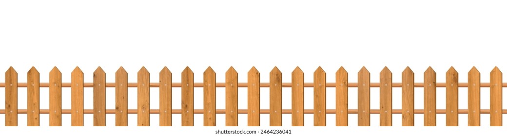 Wooden farm fence vector background. Realistic dark wood picket with oak texture. Planks barrier for garden or field. Enclosure for country yard.