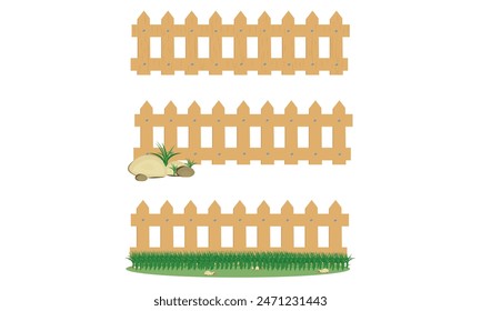 Wooden fence beautiful design vector for commercial use.
