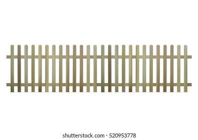 Wooden fence brown - Vector illustration