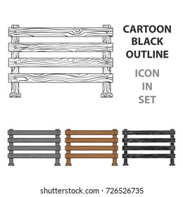 A wooden fence. A different fence single icon in cartoon style vector symbol stock illustration web.