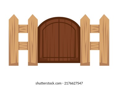 wooden fence with door icon