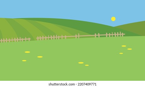 wooden fence in the field
