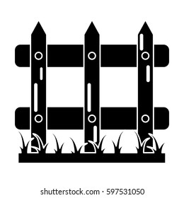 wooden fence garden pictogram