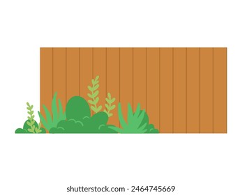 Wooden Fence with Grass Background