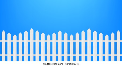 Wooden fence and grass. Vector stock illustration.