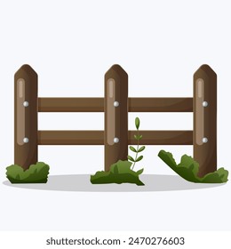 wooden fence with green climbing plants