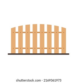 Wooden fence. Fence. Hedge Vector illustration. Wooden fence on white background.