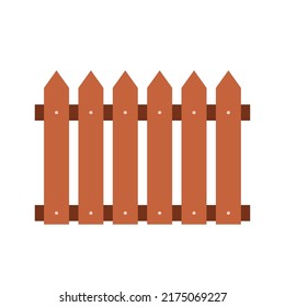 Wooden fence. Fence. Hedge Vector illustration. Wooden fence on white background.