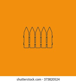 Wooden fence icon.