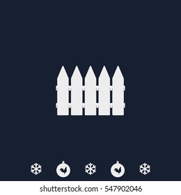 Wooden fence icon.