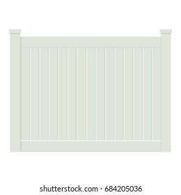Wooden fence icon, cartoon style