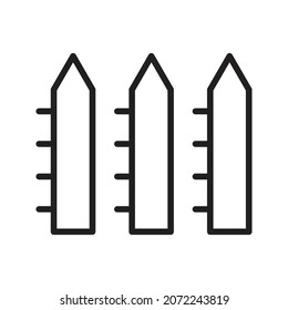 wooden fence Icon gardening Vector For Web, Presentation, Logo, Infographic, Symbol