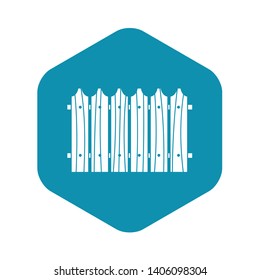 Wooden fence icon. Simple illustration of wooden fence vector icon for web