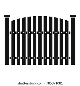 Wooden fence icon. Simple illustration of wooden fence vector icon for web.