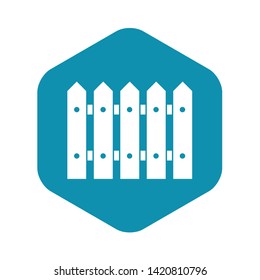 Wooden fence icon in simple style isolated on white background. Fencing symbol vector illustration