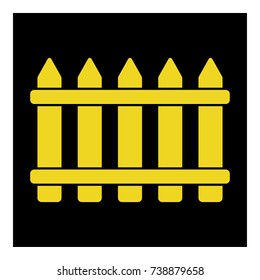 wooden fence icon vector