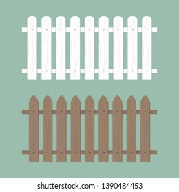 Wooden Fence Illustration. Farm Wood Wall Yard, Cartoon Garden. Timber Gate Background Pattern.