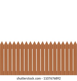 Wooden fence illustration isolated on white background.set icons fence made from vector illustration.
