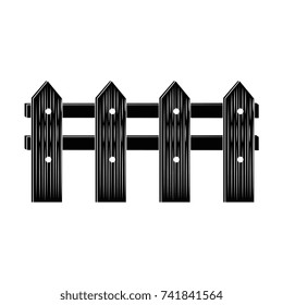 wooden fence isolated icon