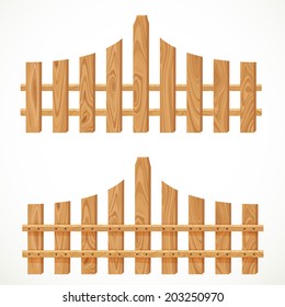 Wooden fence  isolated on white background