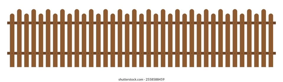 Wooden fence isolated on white background