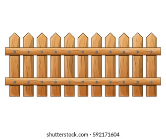 Wooden Fence Grass Isolated Vector Symbol Stock Vector (royalty Free 