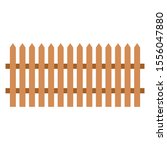 Wooden fence on white background - vector illustration.