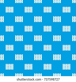 Wooden fence pattern repeat seamless in blue color for any design. Vector geometric illustration