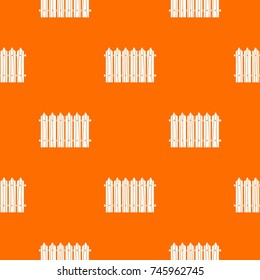 Wooden fence pattern repeat seamless in orange color for any design. Vector geometric illustration