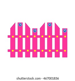 The wooden fence. Vector.